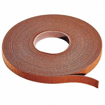 RIP-TIE Hook-and-Loop Cable Tie Roll 75 ft Brown, 45FJ60