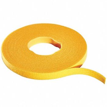 RIP-TIE Hook-and-Loop Cable Tie Roll 75 ft Yellw, 45FH95