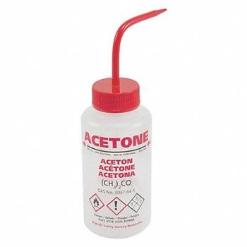 DYNALON Wash Bottle 500mL Std Spout Plastic PK5, 45G314
