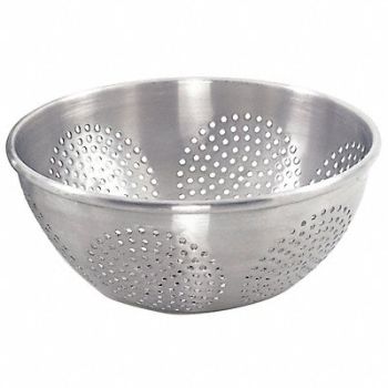 CRESTWARE Colander 12 qt. 5-1/2 in H Aluminum, 45GG88