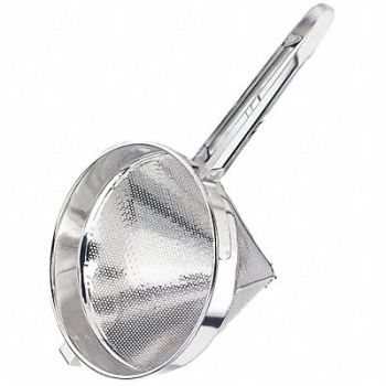 CRESTWARE Mesh Strainer 9 in H Steel Fine, 45GH22