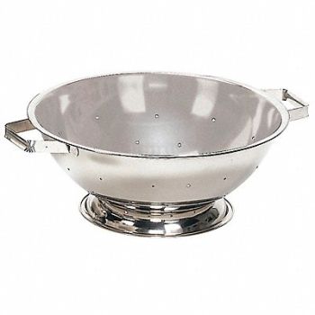 CRESTWARE Colander 13 qt. 5-1/2 in H Steel, 45GH42