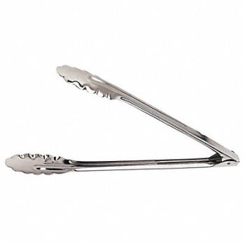 CRESTWARE Tong Stainless Steel 7-1/4 in L, 45GL04