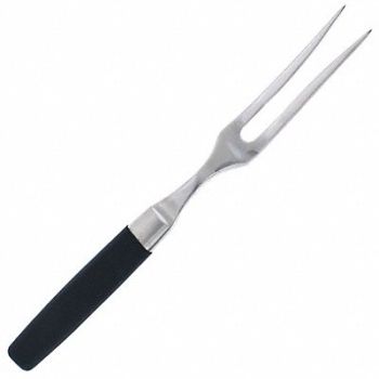 CRESTWARE Fork Black 15-1/2 in L Stainless Steel, 45GH97