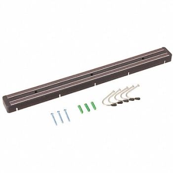 CRESTWARE Knife Rack Magnetic Black 24 in W, 45GJ33