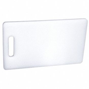 CRESTWARE Cutting Board 9 in L White Polyethylene, 45GJ70