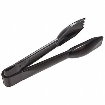 CRESTWARE Tong Black 6-1/2 in L Plastic, 45GJ75