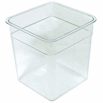 CRESTWARE Round Storage Container Clear 9 in D, 45GK85