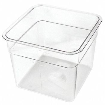 CRESTWARE Round Storage Container Clear 7-1/4 in.D, 45GK83