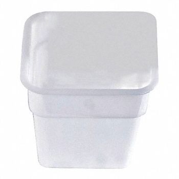CRESTWARE Round Storage Container White 9 in D, 45GK93