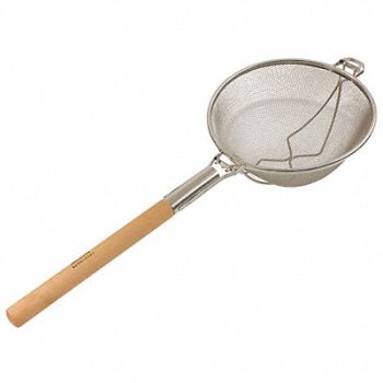 CRESTWARE Mesh Strainer 14 in W Steel, 45GL21