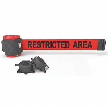 BANNER STAKES Magnetic Belt Barrier Restricted Area Rd, 45GP51