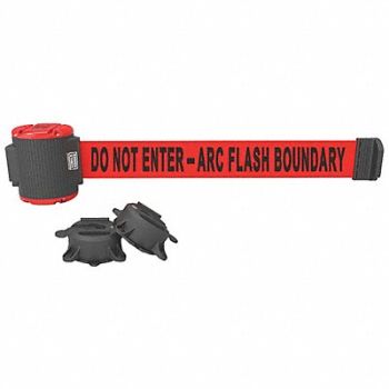 BANNER STAKES Mgnetic Belt Barrier DoNotEnterArcFlash, 45GP54