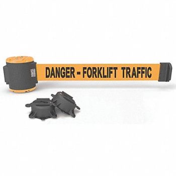 BANNER STAKES Magnetic Belt Barrier Forklift Traffic, 45GP56