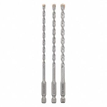 DEWALT Masonry Drill Set 3pc Carbide Tip, 45HF08