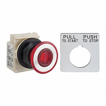 SCHNEIDER ELECTRIC Illum Push Button Operator 30mm No Cap, 45J153