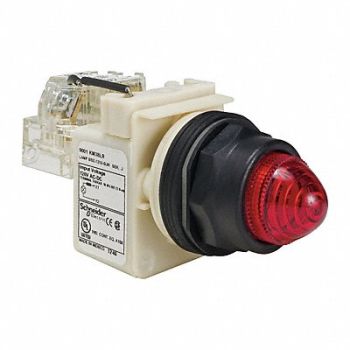 SCHNEIDER ELECTRIC H4513 Push to Test Pilot Light Red LED, 45J196
