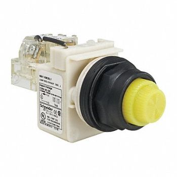 SCHNEIDER ELECTRIC H4513 Push to Test Pilot Light Yellow LED, 45J201