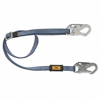 CONDOR Positioning Lanyard Blue Adjustable, 45J293