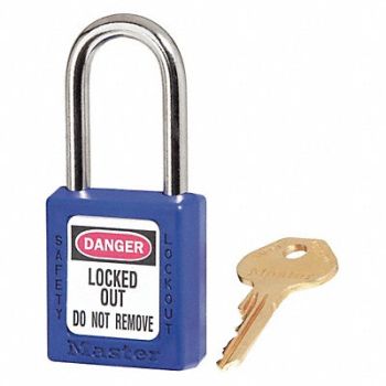 MASTER LOCK Lockout Padlock KD Blue 1-3/4 H PK6, 45JC67