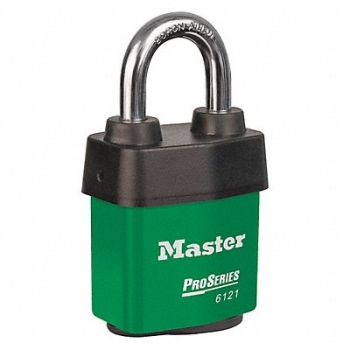 MASTER LOCK Lockout Padlock KA Green, 45JC88