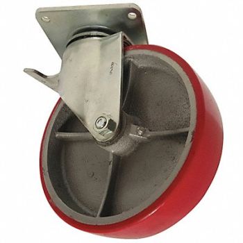 PAYSON CASTERS INC Standard Plate Caster Swivel 1000 lb., 45JR97