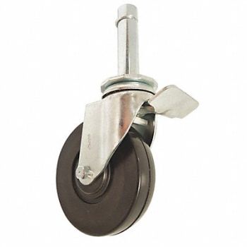 GRAINGER APPROVED Total-Locking Friction-Ring Stem Caster, 45JR99