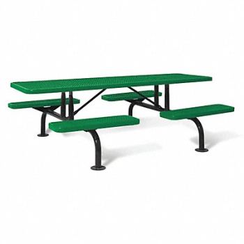 ULTRASITE Picnic Table Green 30 in H 96 in W, 45JT42