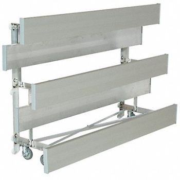NATIONAL RECREATION SYSTEMS Bleacher 3 Rows 15 Seats 7-1/2 ft L, 45JT48