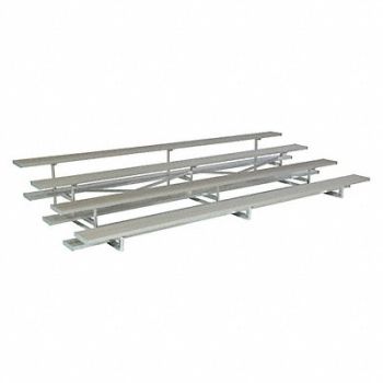 NATIONAL RECREATION SYSTEMS Bleacher 4 Rows 40 Seats 15 ft L, 45JT54