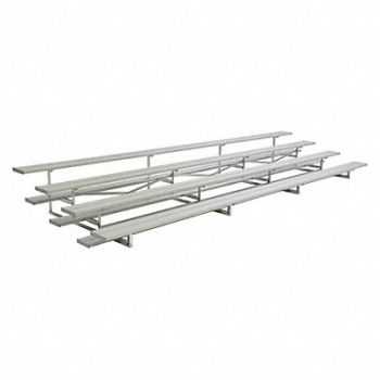 NATIONAL RECREATION SYSTEMS Bleacher 4 Rows 64 Seats 24 ft L, 45JT56