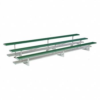NATIONAL RECREATION SYSTEMS Bleacher 3 Rows 54 Seats 27 ft L Green, 45JT66