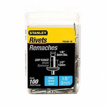 STANLEY Rivet Tool 1/8 in Round Head PK100, 45JX15