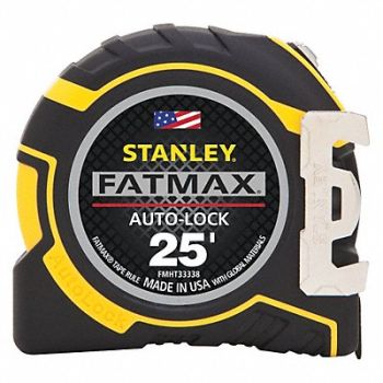 STANLEY Tape Measure 25 ft Automatic Lock, 45JX24