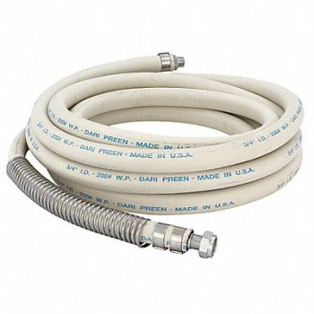 LEONARD VALVE Hose 3/4 EPDM/Steel 25 Ft L, 45K820