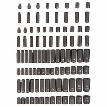 WESTWARD Impct Skt St Steel Blk Oxd 5/16-1 1/4 in, 45KG81
