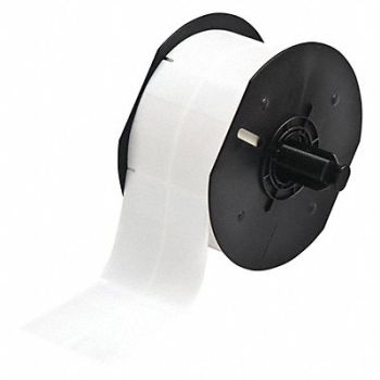 BRADY Label White/Clear 1400 per Roll 1.000inW, 45KK34