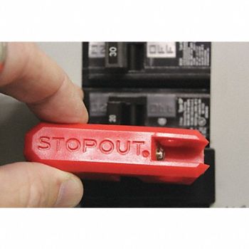 STOPOUT Circuit Breaker Lockout Red 3 W, 773H43