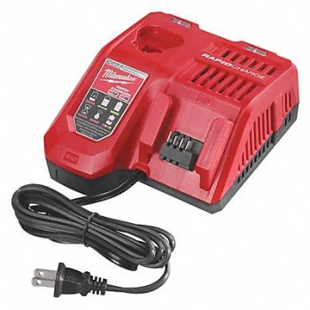 MILWAUKEE Battery Charger Li-Ion 1 Port, 45LD79