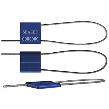 UNIVERSEAL Cable Seals Blue Anodized PK50, 45LH52