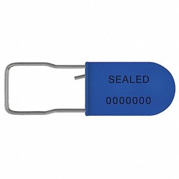 UNIVERSEAL Padlock Seals Blue Plastic PK50, 55NA50