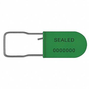 UNIVERSEAL Padlock Seals Green Plastic PK50, 55NA51