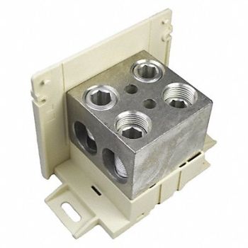 BURNDY Power Distr Block Al/Cu 600V AC/DC, 45LP59