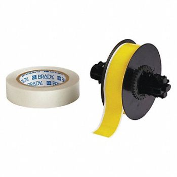 BRADY Label Tape Cartridge Yellow 1-1/8 in.W, 45LT01