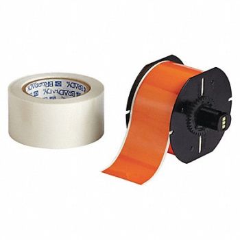 BRADY Label Tape Cartridge Orange 2-1/4 in.W, 45LT05