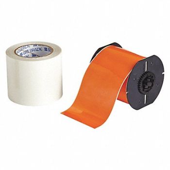 BRADY Label Tape Cartridge Orange 4 in.W, 45LT19