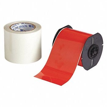 BRADY Label Tape Cartridge Red 4 in.W, 45LT20