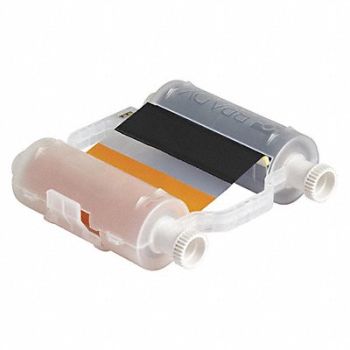 BRADY Printer Ribbon Black/Orange 200 ft L, 45LT31