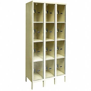 HALLOWELL Bx Lckr 4x3Lckr Tan 78 x36 x18 Assm, 45LV82