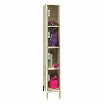 HALLOWELL Bx Lckr 4x1Lckr Tan 78 x12 x18 UnAssm, 45LV85